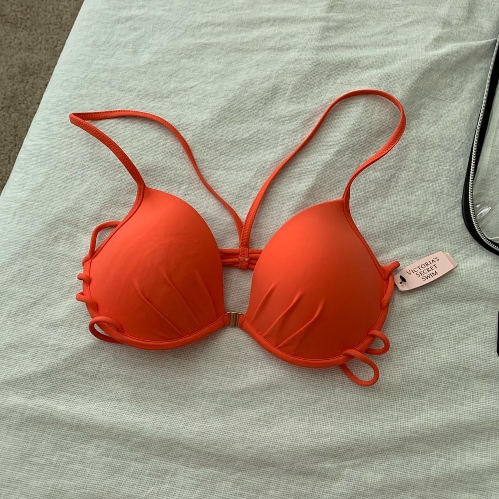 Tangerine bikini top